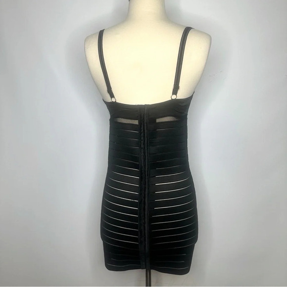 Oh La La Cherie Black Bodycon Slip Dress Size Medium - Picture 2 of 5